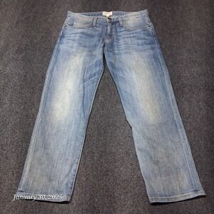 Current Elliott Jeans Women 26 Blue The Boyfriend Super Loved Cropped Ankle